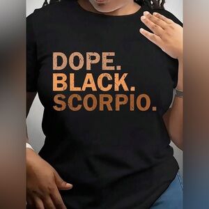 Brand New Black SHEIN Graphic Tee - Dope Black Scorpio
